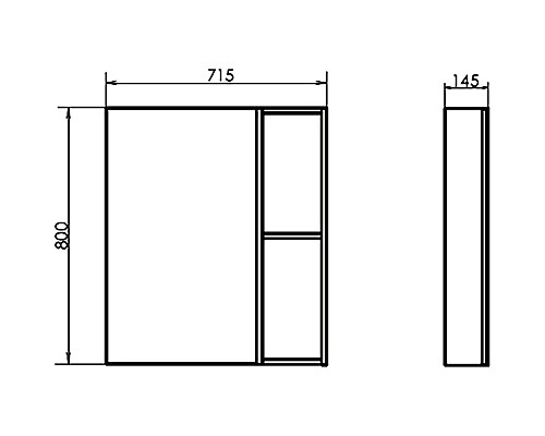 Купить Зеркальный шкаф Comforty Дуэт 75 00-00009924 Дуб натуральный в магазине сантехники Santeh-Crystal.ru