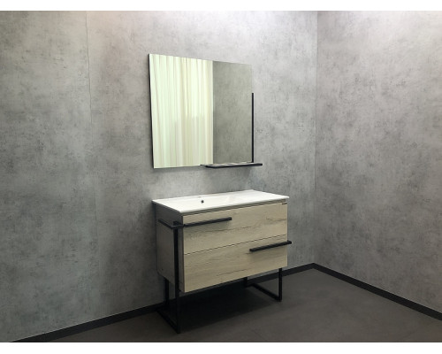 Приобрести Тумба с раковиной Comforty Дюссельдорф 90 00-00004093 Дуб дымчатый в магазине сантехники Santeh-Crystal.ru