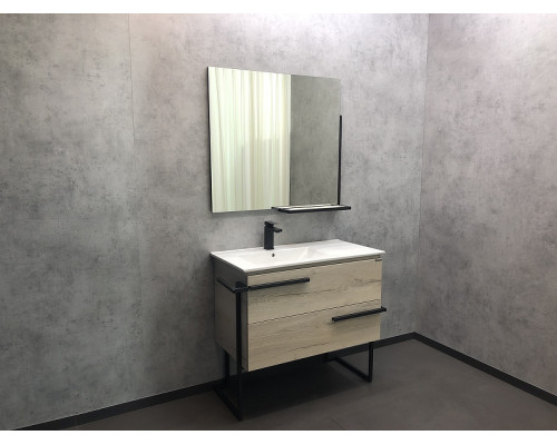 Приобрести Тумба с раковиной Comforty Дюссельдорф 90 00-00004093 Дуб дымчатый в магазине сантехники Santeh-Crystal.ru