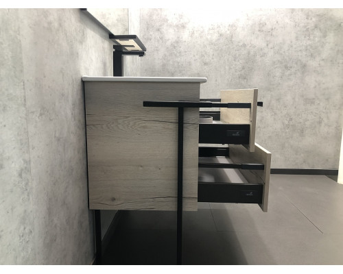 Приобрести Тумба с раковиной Comforty Дюссельдорф 90 00-00004093 Дуб дымчатый в магазине сантехники Santeh-Crystal.ru