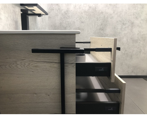 Приобрести Тумба с раковиной Comforty Дюссельдорф 90 00-00004093 Дуб дымчатый в магазине сантехники Santeh-Crystal.ru