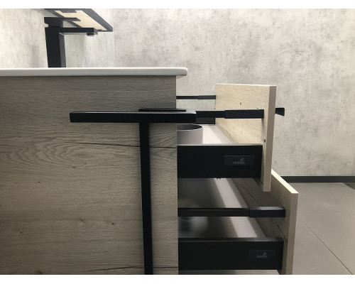 Приобрести Тумба с раковиной Comforty Дюссельдорф 90 00-00004093 Дуб дымчатый в магазине сантехники Santeh-Crystal.ru