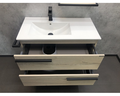 Приобрести Тумба с раковиной Comforty Дюссельдорф 90 00-00004093 Дуб дымчатый в магазине сантехники Santeh-Crystal.ru