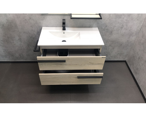 Приобрести Тумба с раковиной Comforty Дюссельдорф 90 00-00004093 Дуб дымчатый в магазине сантехники Santeh-Crystal.ru