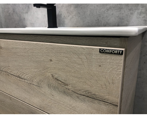 Приобрести Тумба с раковиной Comforty Дюссельдорф 90 00-00004093 Дуб дымчатый в магазине сантехники Santeh-Crystal.ru