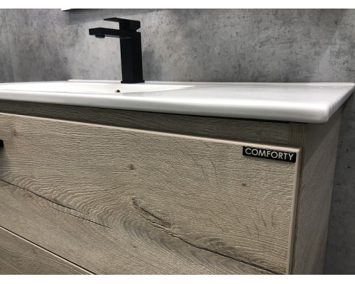 Приобрести Тумба с раковиной Comforty Дюссельдорф 90 00-00004093 Дуб дымчатый в магазине сантехники Santeh-Crystal.ru