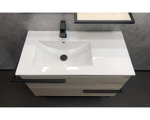 Приобрести Тумба с раковиной Comforty Дюссельдорф 90 00-00004093 Дуб дымчатый в магазине сантехники Santeh-Crystal.ru