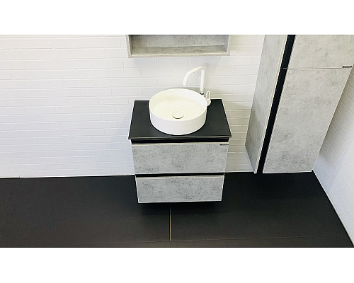 Santeh-Crystal.ru: Тумба с раковиной Comforty Эдинбург 60-2 00-00005701 подвесная Бетон светлый Купить Тумба с раковиной Comforty Эдинбург 60-2 00-00005701 подвесная Бетон светлый в магазине сантехники Santeh-Crystal.ru