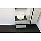 Купить Тумба с раковиной Comforty Эдинбург 60-2 00-00005701 подвесная Бетон светлый в магазине сантехники Santeh-Crystal.ru