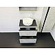 Купить Тумба с раковиной Comforty Эдинбург 60-2 00-00005701 подвесная Бетон светлый в магазине сантехники Santeh-Crystal.ru
