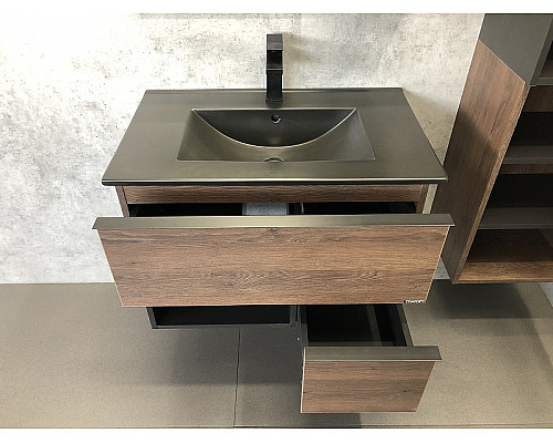 Santeh-Crystal.ru: Тумба с раковиной Comforty Франкфурт 75 00-00000889 подвесная Дуб шоколадно-коричневый Черная матовая Приобрести Тумба с раковиной Comforty Франкфурт 75 00-00000889 подвесная Дуб шоколадно-коричневый Черная матовая в магазине сантехники Santeh-Crystal.ru