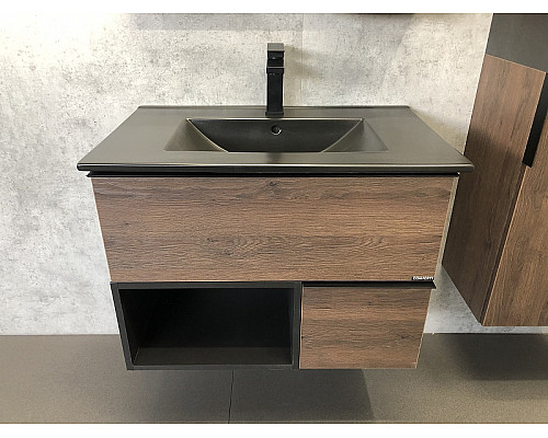Santeh-Crystal.ru: Тумба с раковиной Comforty Франкфурт 75 00-00000889 подвесная Дуб шоколадно-коричневый Черная матовая Приобрести Тумба с раковиной Comforty Франкфурт 75 00-00000889 подвесная Дуб шоколадно-коричневый Черная матовая в магазине сантехники Santeh-Crystal.ru