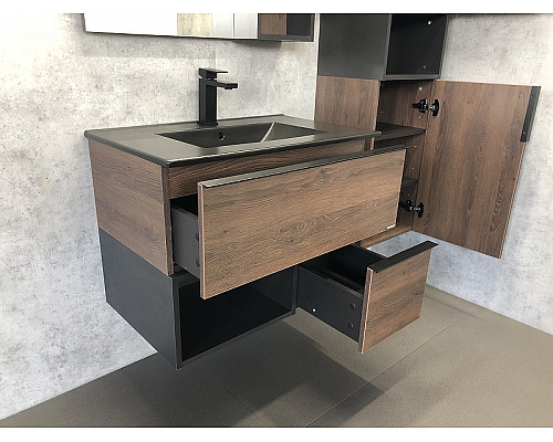Santeh-Crystal.ru: Тумба с раковиной Comforty Франкфурт 75 00-00000889 подвесная Дуб шоколадно-коричневый Черная матовая Приобрести Тумба с раковиной Comforty Франкфурт 75 00-00000889 подвесная Дуб шоколадно-коричневый Черная матовая в магазине сантехники Santeh-Crystal.ru