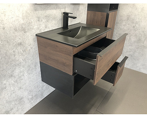 Santeh-Crystal.ru: Тумба с раковиной Comforty Франкфурт 75 00-00000889 подвесная Дуб шоколадно-коричневый Черная матовая Приобрести Тумба с раковиной Comforty Франкфурт 75 00-00000889 подвесная Дуб шоколадно-коричневый Черная матовая в магазине сантехники Santeh-Crystal.ru