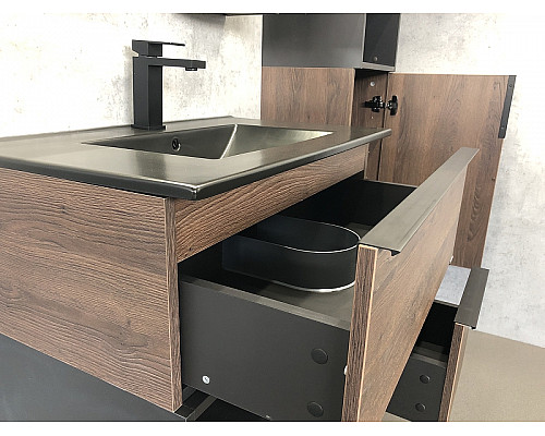 Santeh-Crystal.ru: Тумба с раковиной Comforty Франкфурт 75 00-00000889 подвесная Дуб шоколадно-коричневый Черная матовая Приобрести Тумба с раковиной Comforty Франкфурт 75 00-00000889 подвесная Дуб шоколадно-коричневый Черная матовая в магазине сантехники Santeh-Crystal.ru