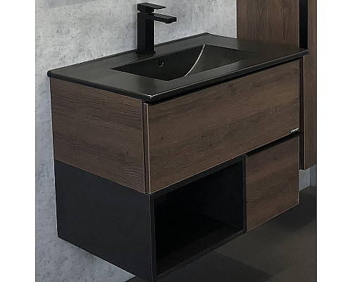 Santeh-Crystal.ru: Тумба с раковиной Comforty Франкфурт 75 00-00000889 подвесная Дуб шоколадно-коричневый Черная матовая Приобрести Тумба с раковиной Comforty Франкфурт 75 00-00000889 подвесная Дуб шоколадно-коричневый Черная матовая в магазине сантехники Santeh-Crystal.ru