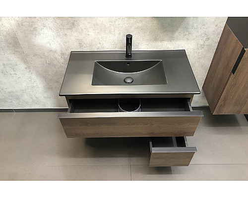 Santeh-Crystal.ru: Тумба с раковиной Comforty Франкфурт 90 00-00002048 подвесная Дуб шоколадно-коричневый Черная матовая Приобрести Тумба с раковиной Comforty Франкфурт 90 00-00002048 подвесная Дуб шоколадно-коричневый Черная матовая в магазине сантехники Santeh-Crystal.ru