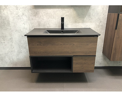 Santeh-Crystal.ru: Тумба с раковиной Comforty Франкфурт 90 00-00002048 подвесная Дуб шоколадно-коричневый Черная матовая Приобрести Тумба с раковиной Comforty Франкфурт 90 00-00002048 подвесная Дуб шоколадно-коричневый Черная матовая в магазине сантехники Santeh-Crystal.ru