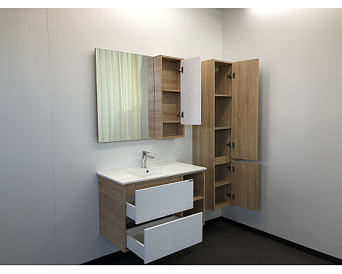 Santeh-Crystal.ru: Зеркало со шкафом Comforty Гамбург 90 00004142227 Дуб сонома Купить Зеркало со шкафом Comforty Гамбург 90 00004142227 Дуб сонома в магазине сантехники Santeh-Crystal.ru