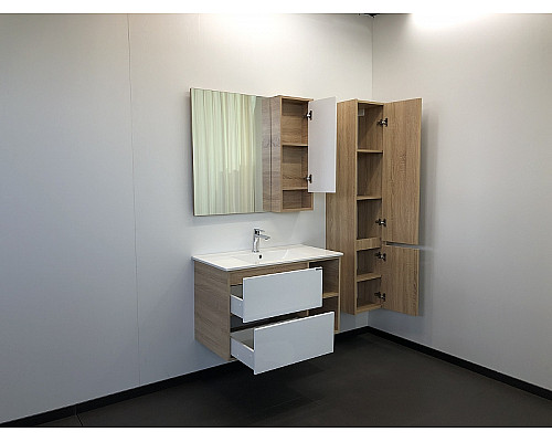 Santeh-Crystal.ru: Зеркало со шкафом Comforty Гамбург 90 00004142227 Дуб сонома Купить Зеркало со шкафом Comforty Гамбург 90 00004142227 Дуб сонома в магазине сантехники Santeh-Crystal.ru