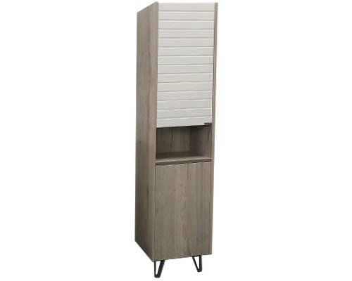 Приобрести Шкаф пенал Comforty Клеон 40 00-00003947 Белый Дуб дымчатый в магазине сантехники Santeh-Crystal.ru