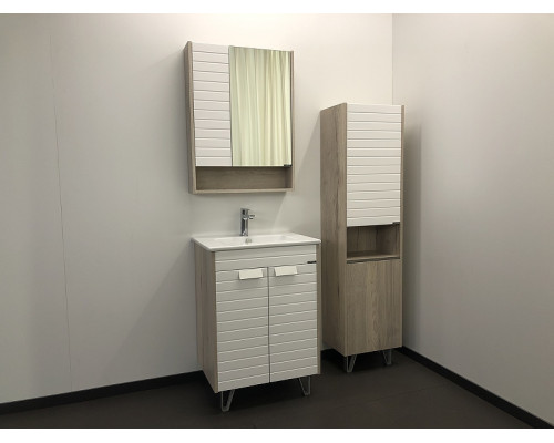 Приобрести Шкаф пенал Comforty Клеон 40 00-00003947 Белый Дуб дымчатый в магазине сантехники Santeh-Crystal.ru