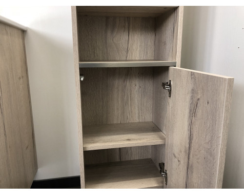 Приобрести Шкаф пенал Comforty Клеон 40 00-00003947 Белый Дуб дымчатый в магазине сантехники Santeh-Crystal.ru