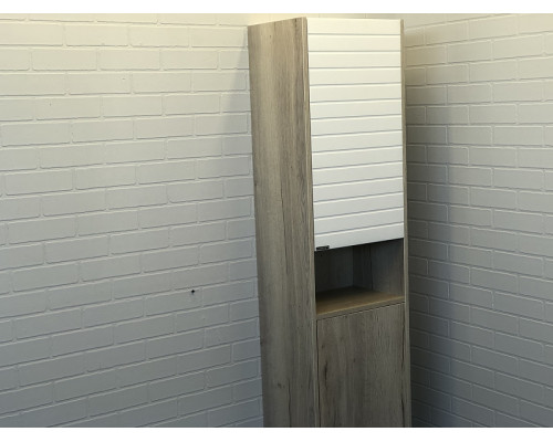 Приобрести Шкаф пенал Comforty Клеон 40 00-00003947 Белый Дуб дымчатый в магазине сантехники Santeh-Crystal.ru