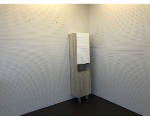 Приобрести Шкаф пенал Comforty Клеон 40 00-00003947 Белый Дуб дымчатый в магазине сантехники Santeh-Crystal.ru