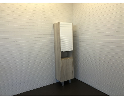 Приобрести Шкаф пенал Comforty Клеон 40 00-00003947 Белый Дуб дымчатый в магазине сантехники Santeh-Crystal.ru