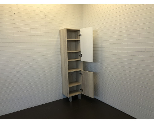 Приобрести Шкаф пенал Comforty Клеон 40 00-00003947 Белый Дуб дымчатый в магазине сантехники Santeh-Crystal.ru