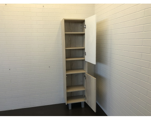 Приобрести Шкаф пенал Comforty Клеон 40 00-00003947 Белый Дуб дымчатый в магазине сантехники Santeh-Crystal.ru