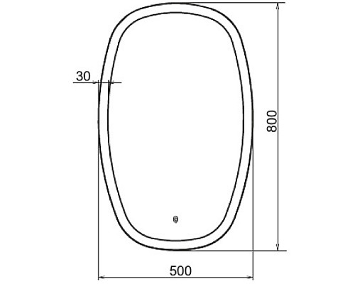 Приобрести Зеркало Comforty Космея 50 00-00005260 с подсветкой с сенсорным выключателем в магазине сантехники Santeh-Crystal.ru