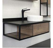 Тумба с раковиной Comforty Лиссабон 95 00-00006558 подвесная Дуб темный