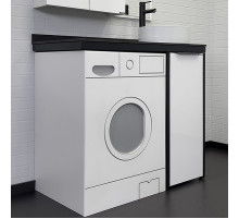 Тумба с раковиной Comforty Лозанна 100 00-00013800 под стиральную машину Белая глянцевая Калакатта Блэк