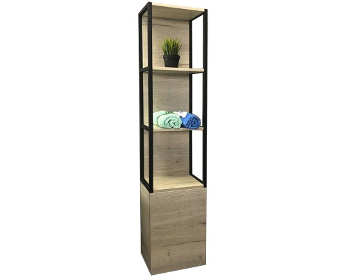 Заказать Шкаф пенал Comforty Мальме 35 00-00000825 подвесной Дуб дымчатый в магазине сантехники Santeh-Crystal.ru