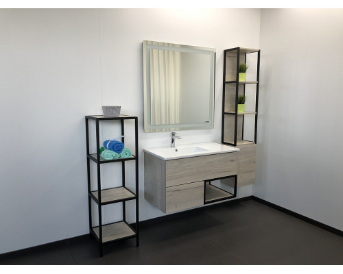 Заказать Шкаф пенал Comforty Мальме 35 00-00000825 подвесной Дуб дымчатый в магазине сантехники Santeh-Crystal.ru