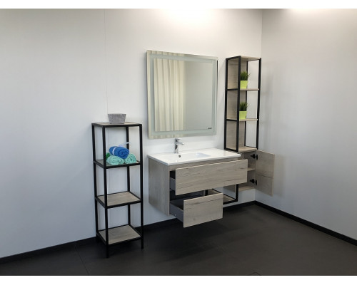 Заказать Шкаф пенал Comforty Мальме 35 00-00000825 подвесной Дуб дымчатый в магазине сантехники Santeh-Crystal.ru