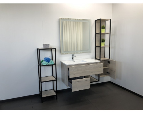 Заказать Шкаф пенал Comforty Мальме 35 00-00000825 подвесной Дуб дымчатый в магазине сантехники Santeh-Crystal.ru