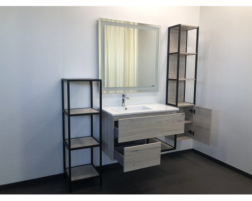 Заказать Шкаф пенал Comforty Мальме 35 00-00000825 подвесной Дуб дымчатый в магазине сантехники Santeh-Crystal.ru