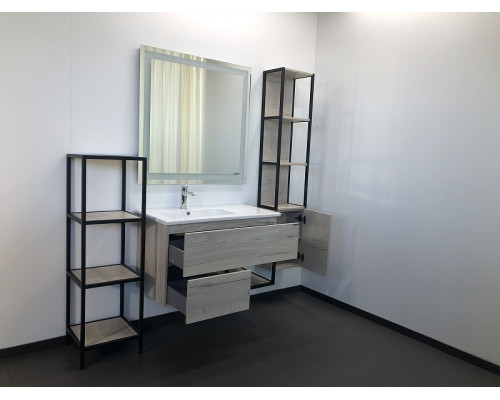 Заказать Шкаф пенал Comforty Мальме 35 00-00000825 подвесной Дуб дымчатый в магазине сантехники Santeh-Crystal.ru