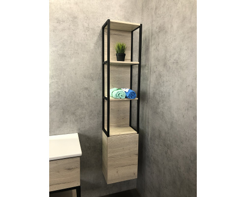 Заказать Шкаф пенал Comforty Мальме 35 00-00000825 подвесной Дуб дымчатый в магазине сантехники Santeh-Crystal.ru