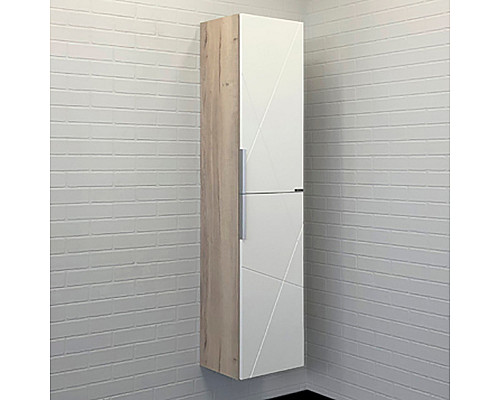 Приобрести Шкаф пенал Comforty Мерано 35 00-00008479 подвесной Дуб дымчатый в магазине сантехники Santeh-Crystal.ru