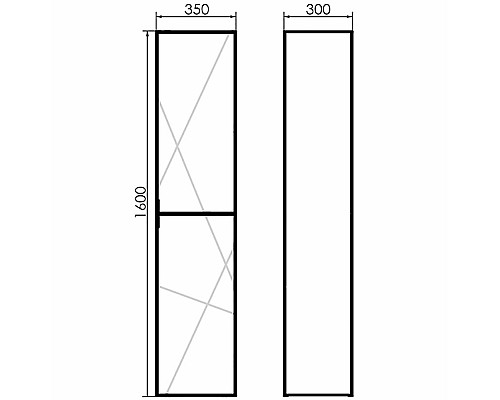 Приобрести Шкаф пенал Comforty Мерано 35 00-00008479 подвесной Дуб дымчатый в магазине сантехники Santeh-Crystal.ru