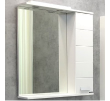 Зеркало со шкафом Comforty Модена М-75 00-00001640 с подсветкой Белое матовое