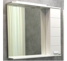 Зеркало со шкафом Comforty Модена М-90 00-00001641 с подсветкой Белое матовое