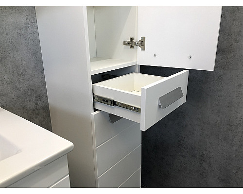 Купить Шкаф пенал Comforty Модена М 35 00-00001645 Белый матовый в магазине сантехники Santeh-Crystal.ru