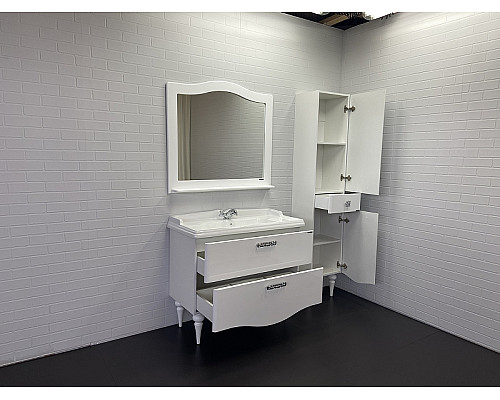 Приобрести Зеркало Comforty Монако 100 00004136986 Белое в магазине сантехники Santeh-Crystal.ru