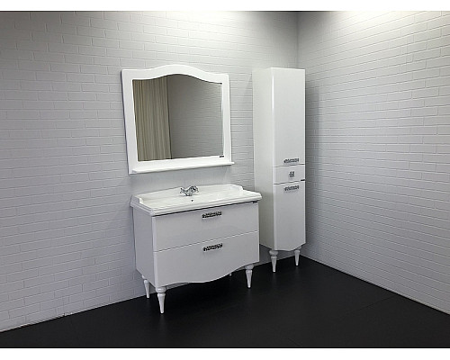 Приобрести Зеркало Comforty Монако 100 00004136986 Белое в магазине сантехники Santeh-Crystal.ru