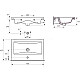 Заказать Тумба с раковиной Comforty Никосия 70П 00-00008855 подвесная Дуб темный в магазине сантехники Santeh-Crystal.ru